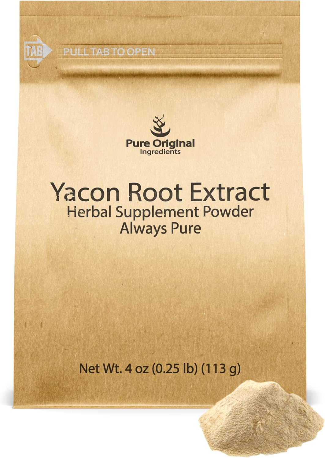 4 oz Yacon Root Extract Powder - 100% Pure Ingredients, No Fillers or Additives - Herbal Supplement