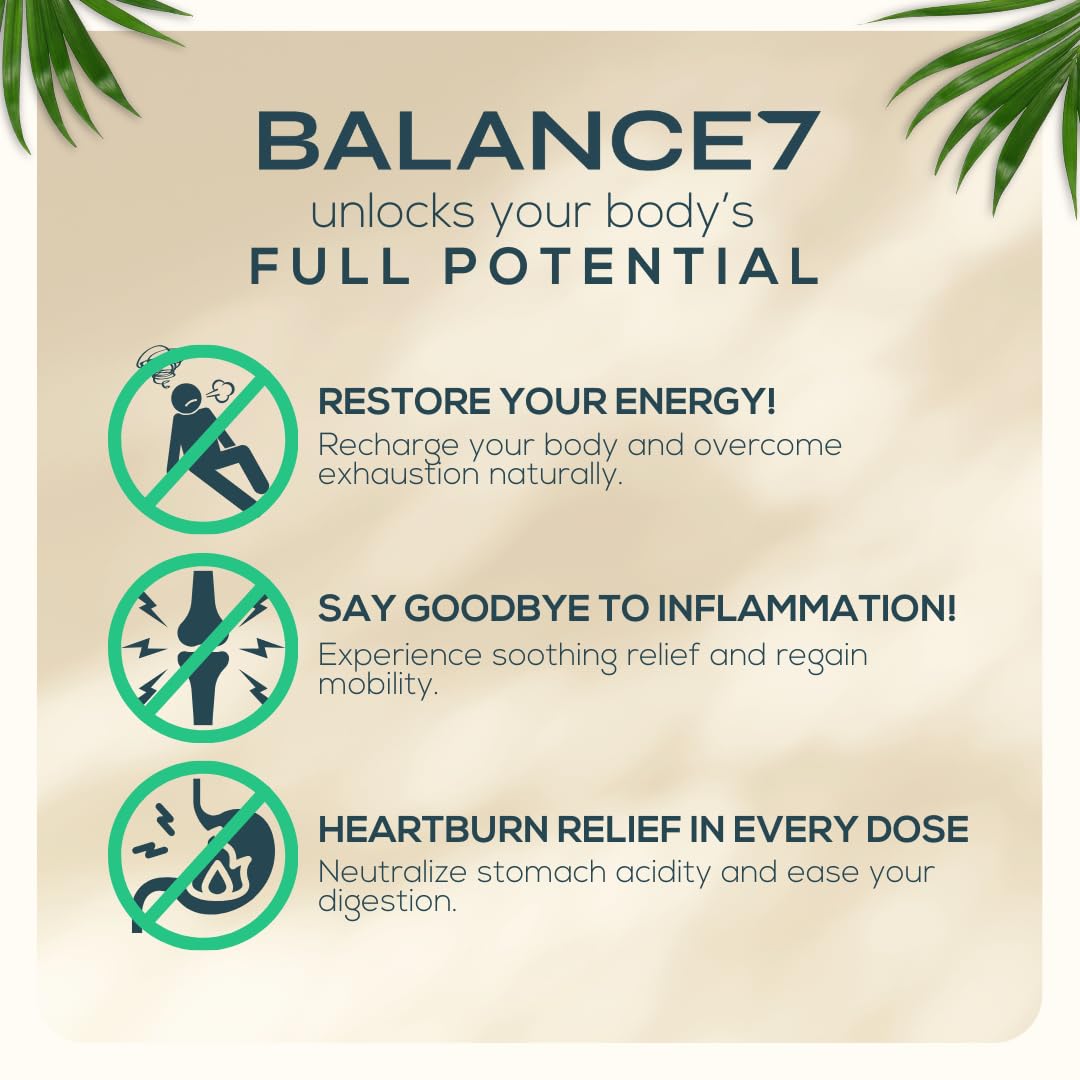 4-Pack Balance 7 Alkaline Concentrate - 11+ pH Alkalizer & Booster - Drinking Water Enhancer (4 x 32 fl oz)