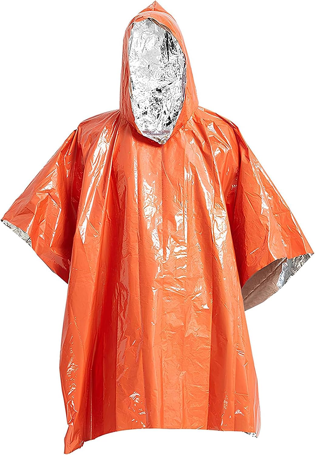 4-Pack ELK Emergency Ponchos - Mylar Reversible Thermal Raincoat Blankets for Outdoor Camping - Reflective for Increased Visibility