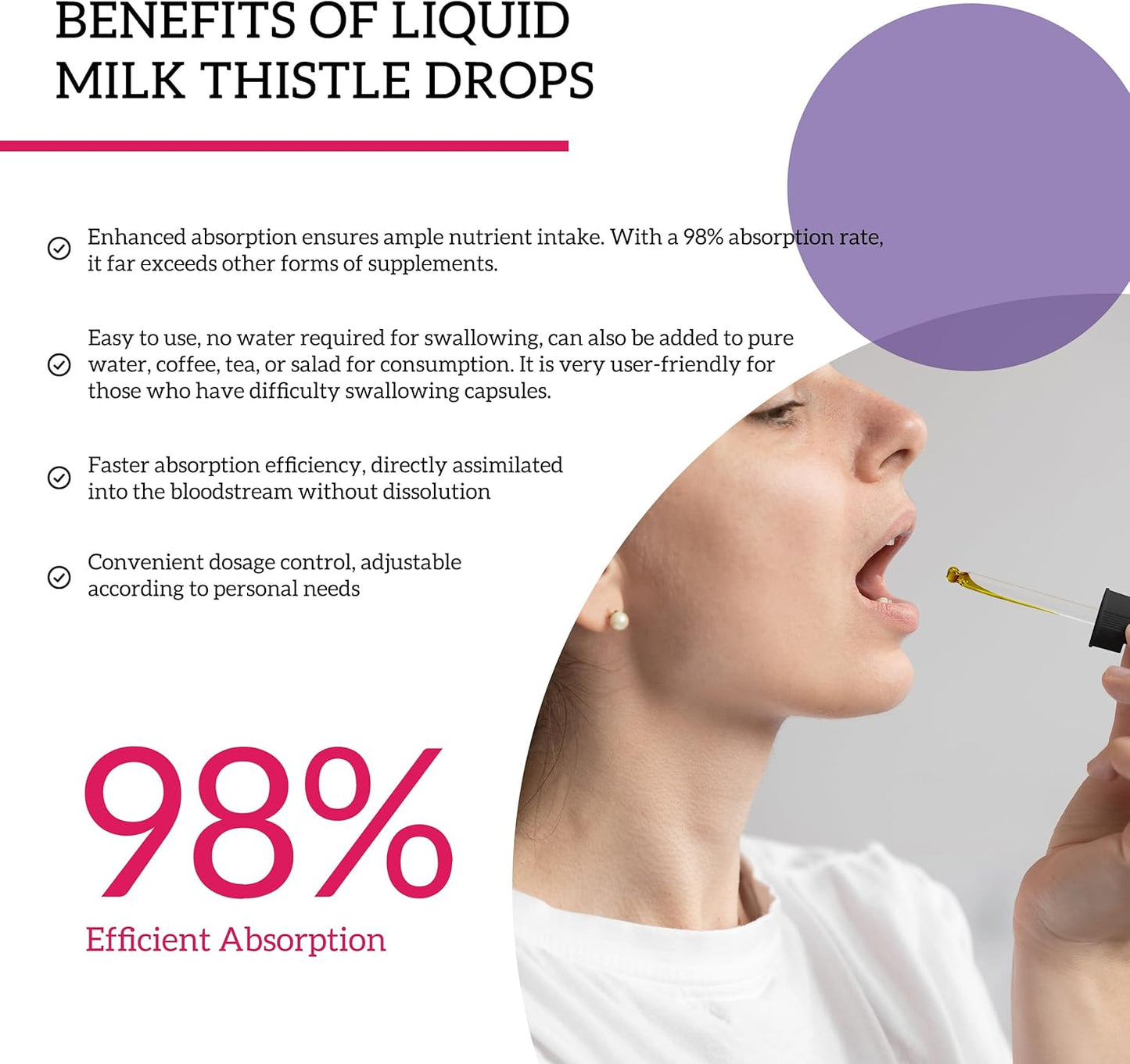 4 Pack Milk Thistle Liquid Drops Silymarin 1000mg Liver Detox Cleanse Organic Extract Repair Health Vegan Non-GMO