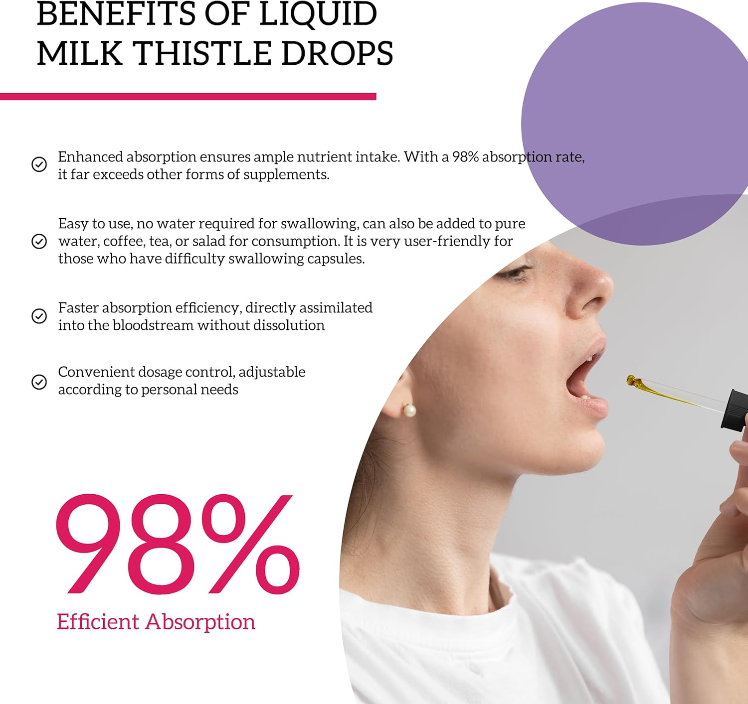 4 Pack Milk Thistle Liquid Drops Silymarin 1000mg Liver Detox Cleanse Organic Extract Repair Health Vegan Non-GMO