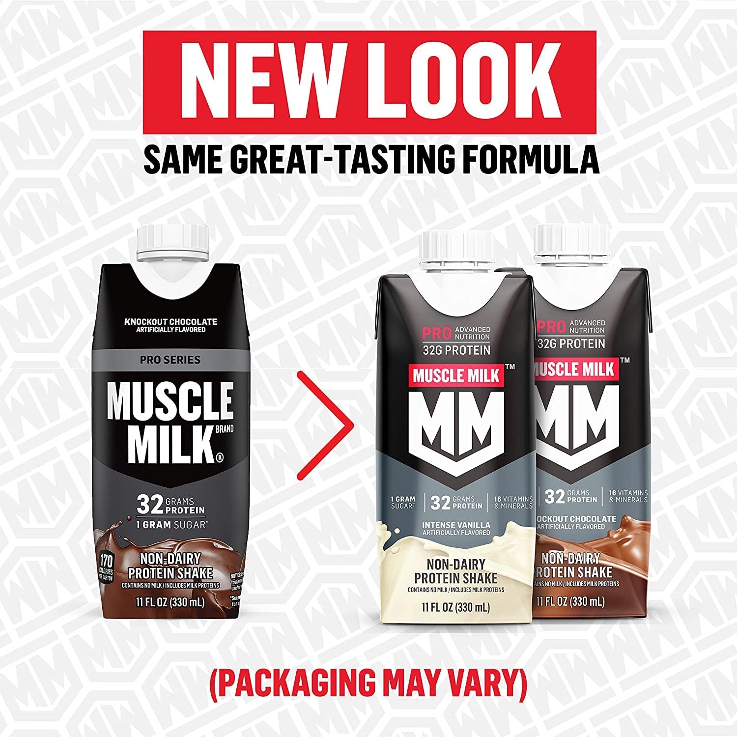 4-Pack Muscle Milk Pro Series Knockout Chocolate Protein Shake