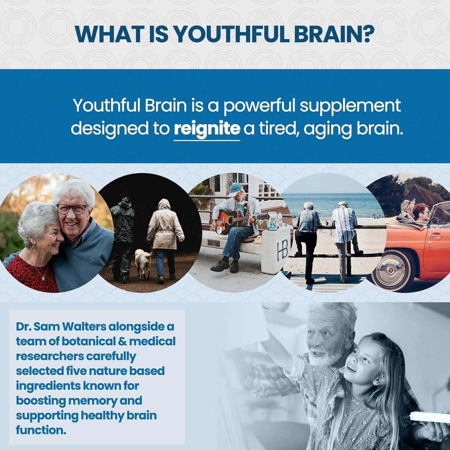 4-Pack Vitality Now Youthful Brain Memory & Brain Health Support Supplement - Bacopa Monnieri, Ginkgo Biloba, B12 - 240 Capsules for Brain Booster Clarity - 120-Day Supply