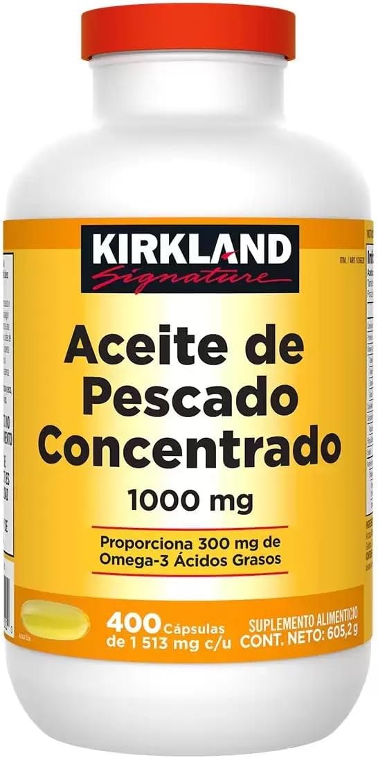 400 Count Kirkland Signature Fish Oil Softgels with 1000mg Omega-3 Fatty Acids
