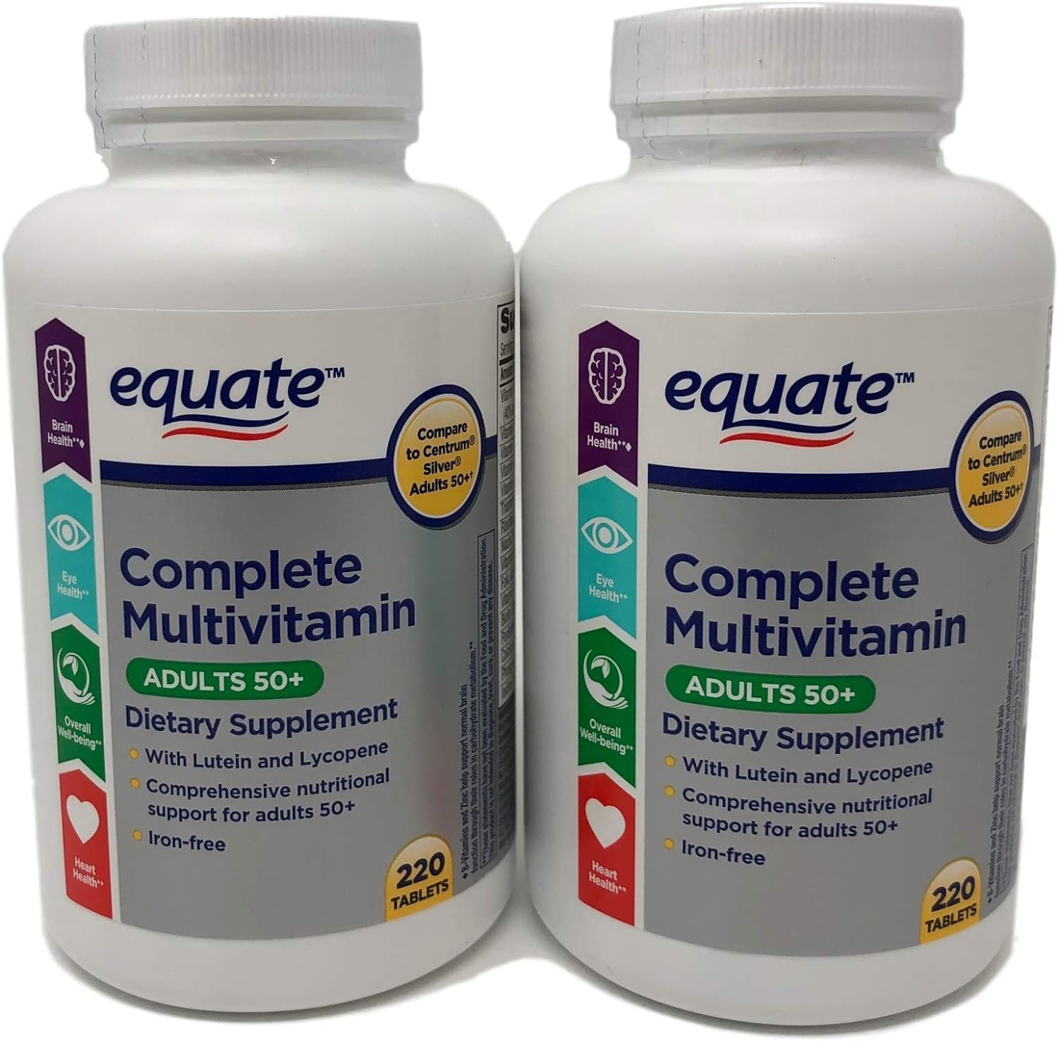 400 Ct Equate Mature Adult 50+ One Daily Complete Multivitamin - Compare to Centrum Silver