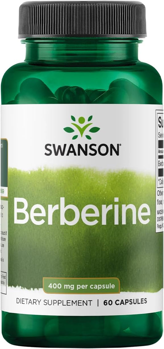 400 mg Berberine HCl Capsules for Overall Wellness - 60 Count by Swanson