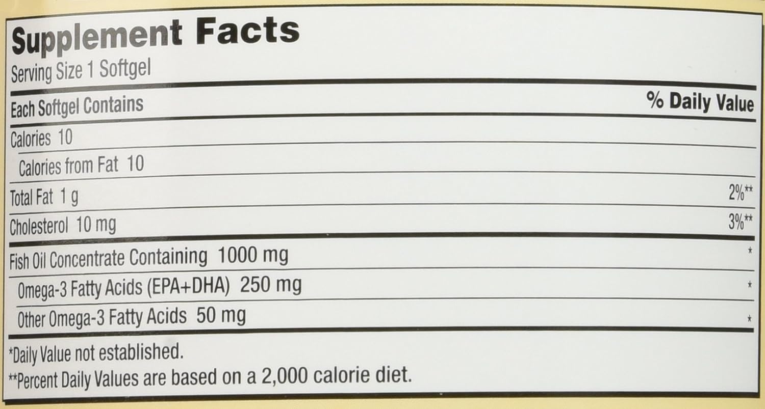 400 Softgels Kirkland Signature Natural Fish Oil Concentrate with Omega-3 Fatty Acids - Pack of 2