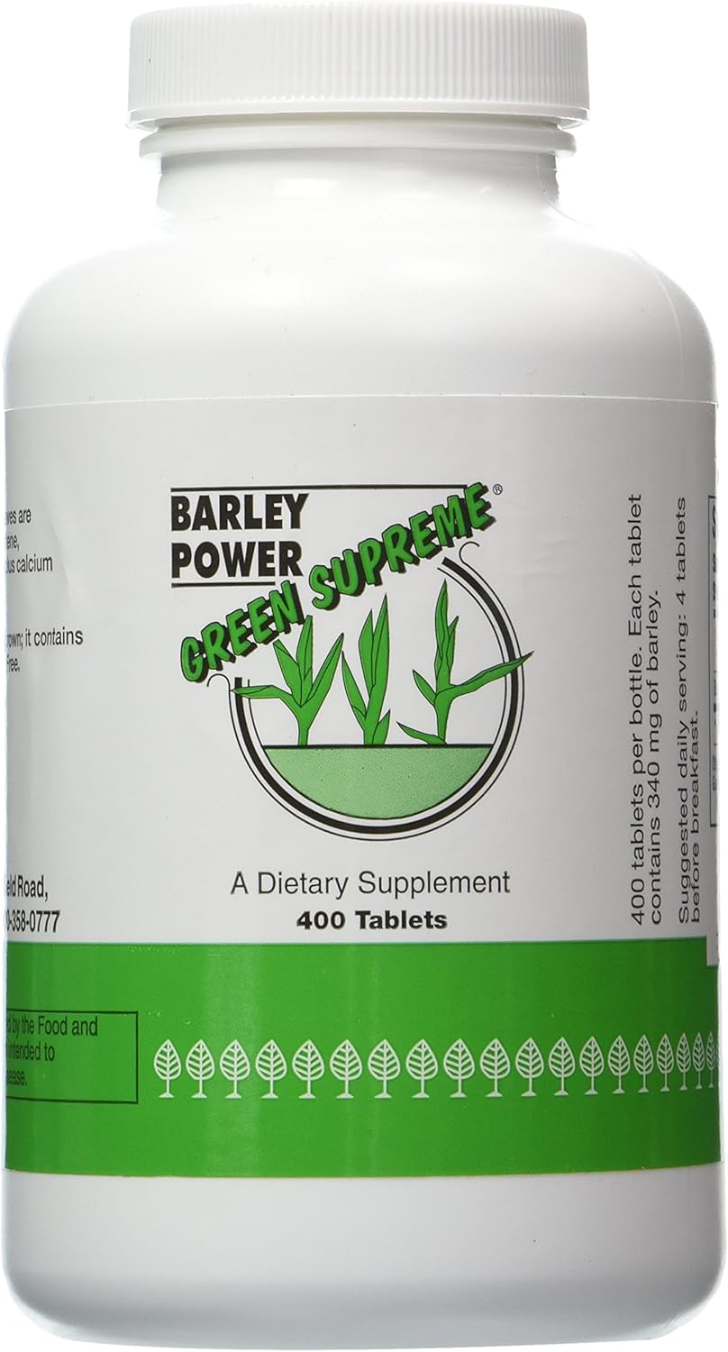 400 Tablets of Green Supreme Barley Power - Boost Your Health with Green Barley Supplements