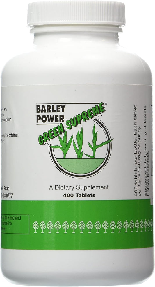 400 Tablets of Green Supreme Barley Power - Boost Your Health with Green Barley Supplements