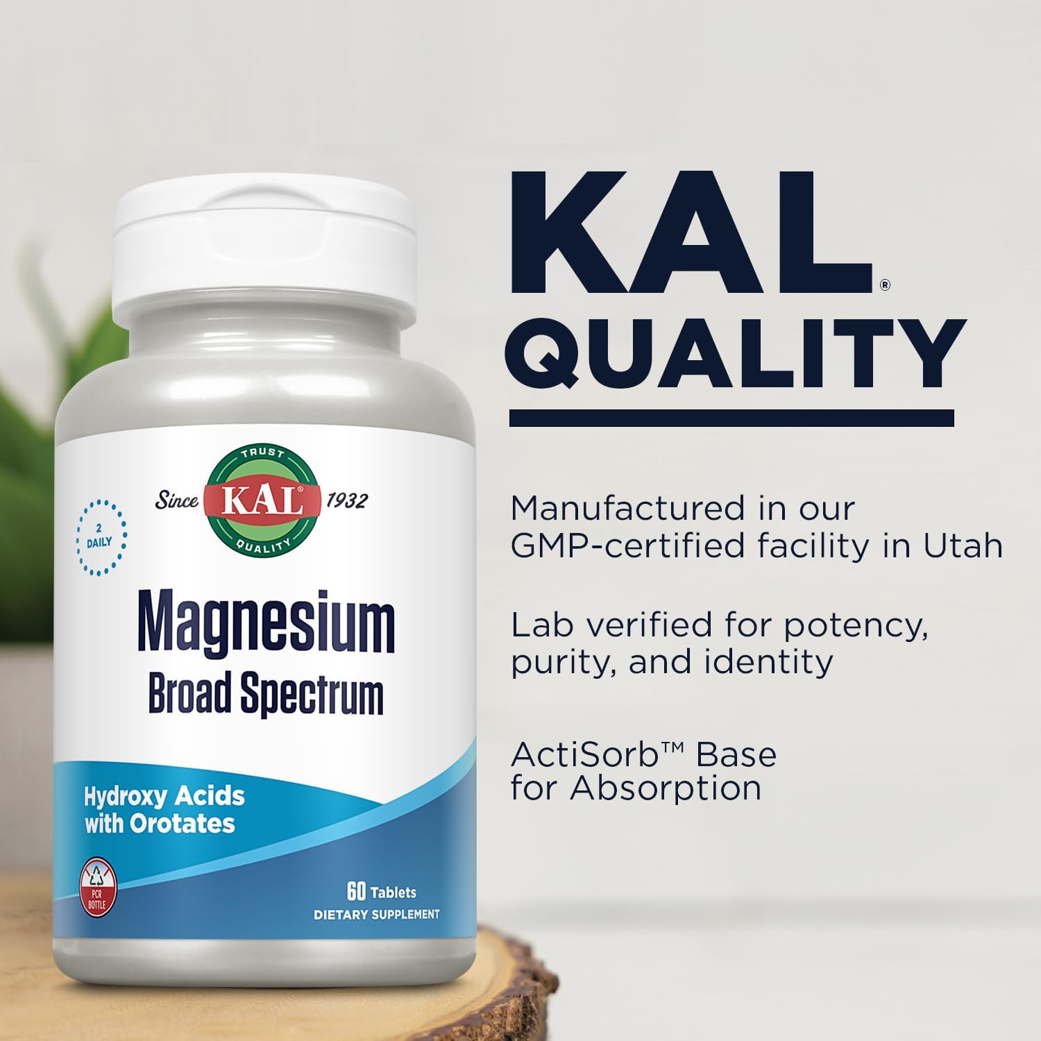 400mg Chelated Magnesium Supplement for Better Absorption - Vegetarian Tablets - 60 Count