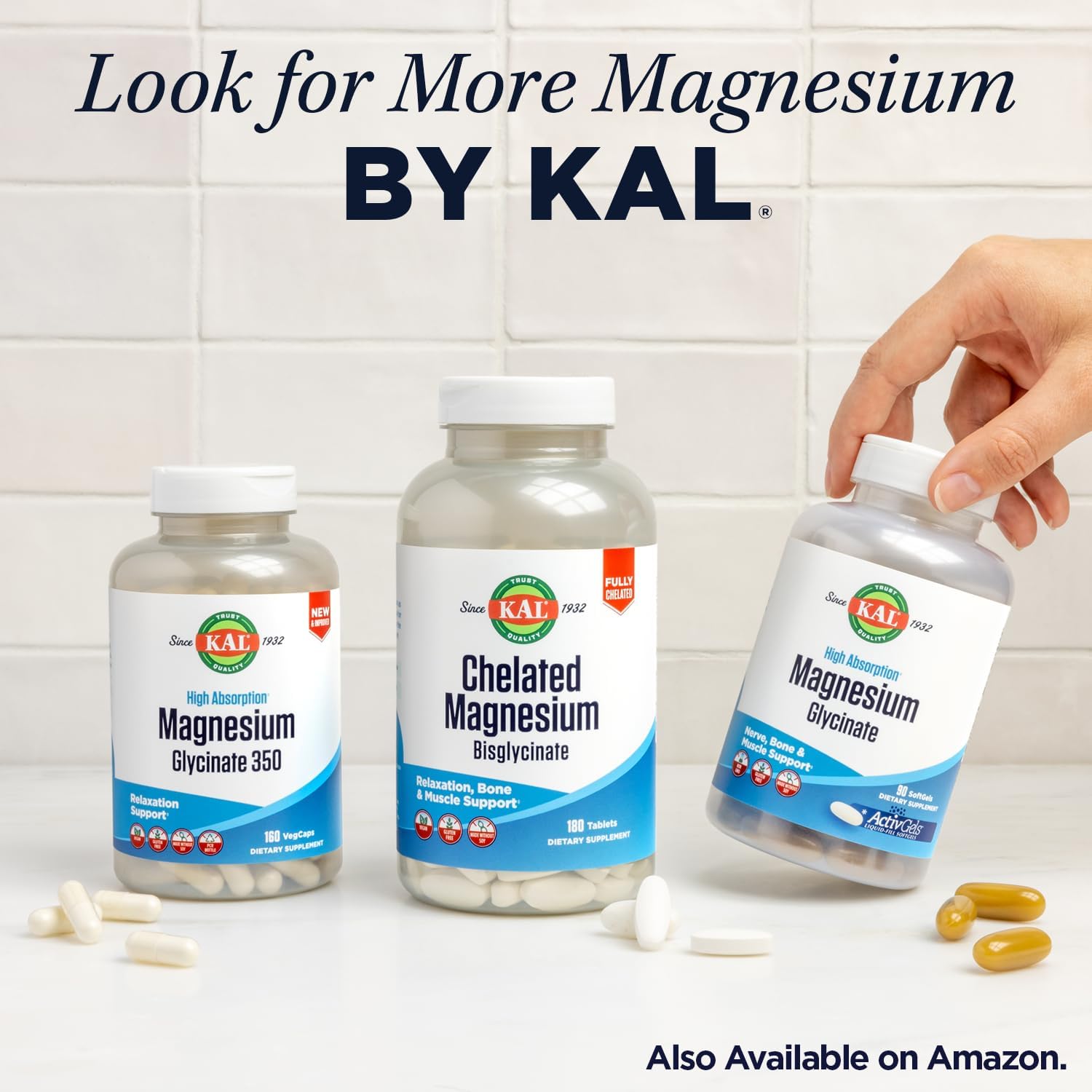 400mg Chelated Magnesium Supplement for Better Absorption - Vegetarian Tablets - 60 Count