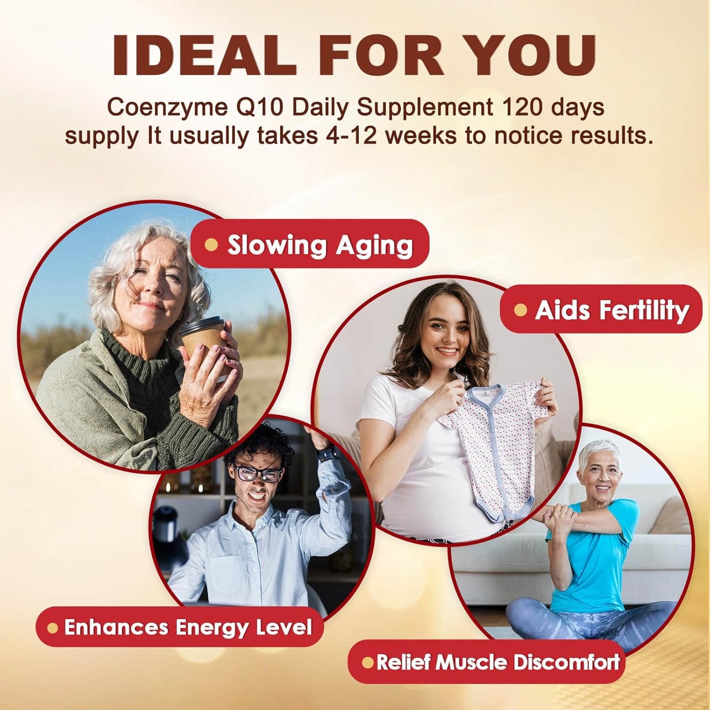 400mg CoQ10 SoftGels with PQQ, Omega 3, and Vitamin E for Heart Health - 120 Servings