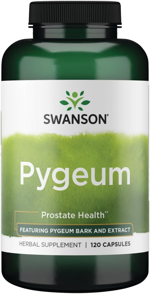 400mg Swanson Pygeum Herbal Supplement for Prostate, Bladder & Urinary Tract Health - 120 Capsules