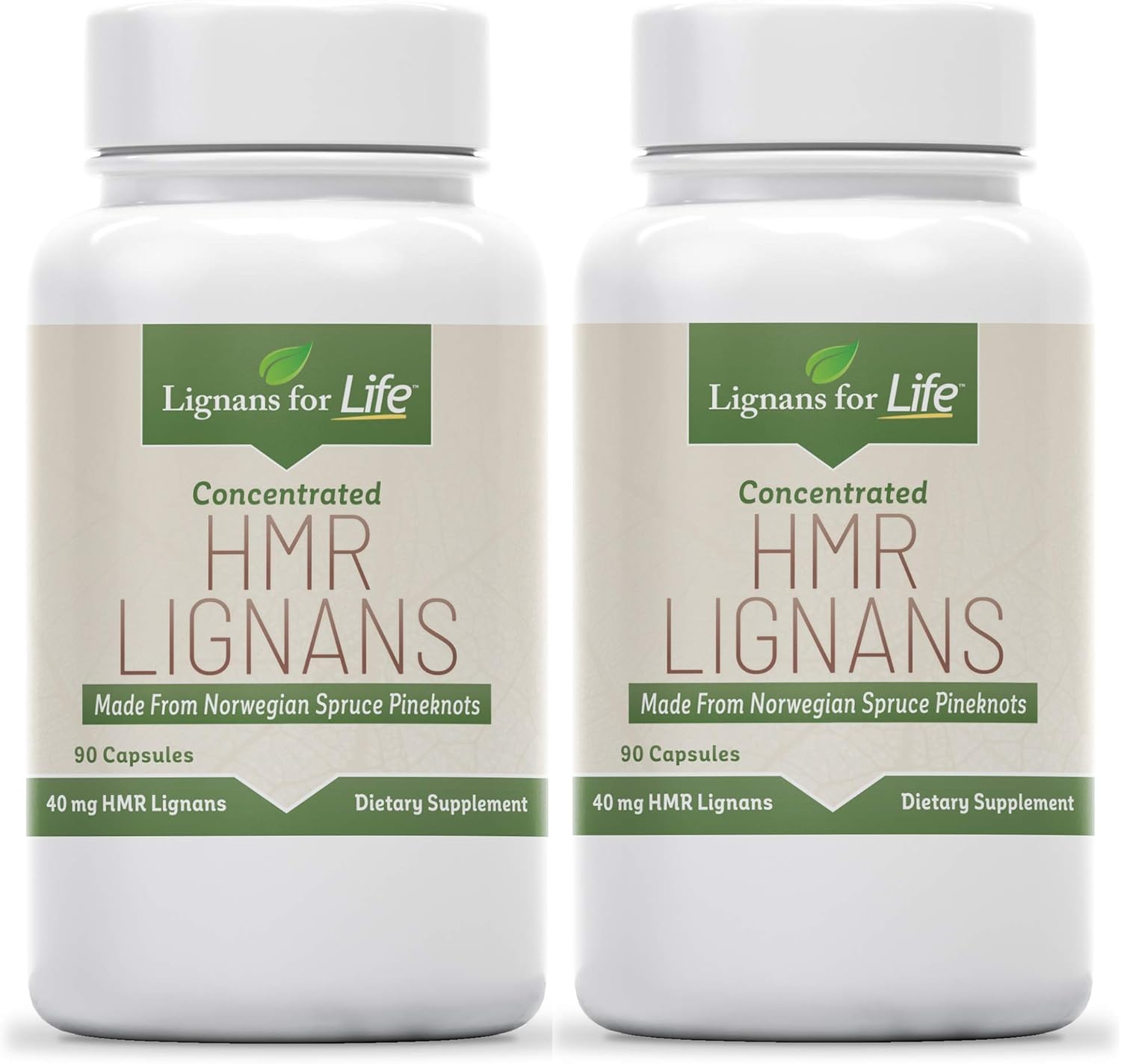 40mg Lignans for Dogs, 90 Capsules - Vitamin for Healthy Pet - Multivitamin Wellness Supplement - Pack of 2