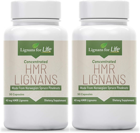 40mg Lignans for Dogs, 90 Capsules - Vitamin for Healthy Pet - Multivitamin Wellness Supplement - Pack of 2