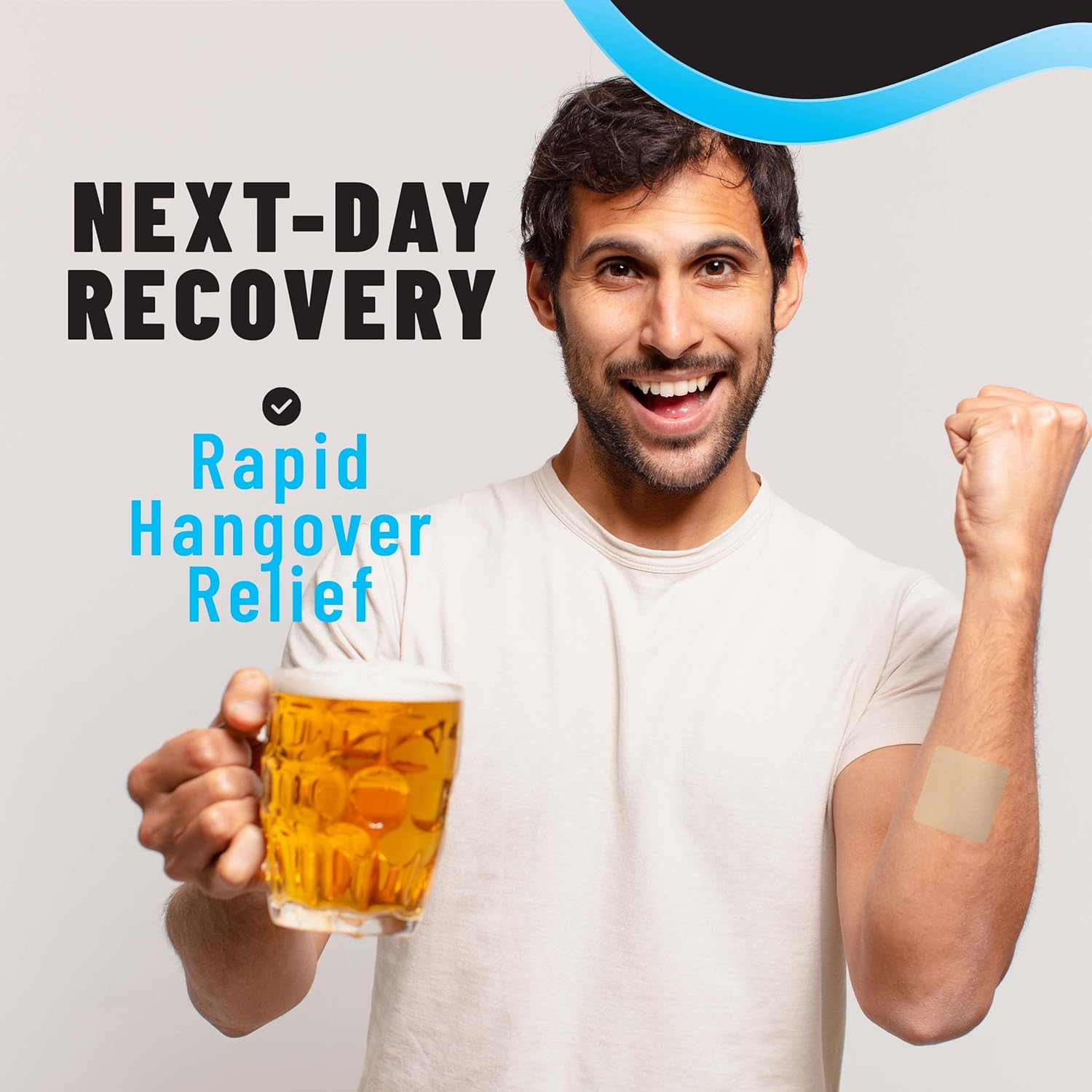 42 Tolevita After-Party Hangover Patches with Vitamin-Infused Recovery Support for Pre-Drinking - Natural Energy Boost & Hydration