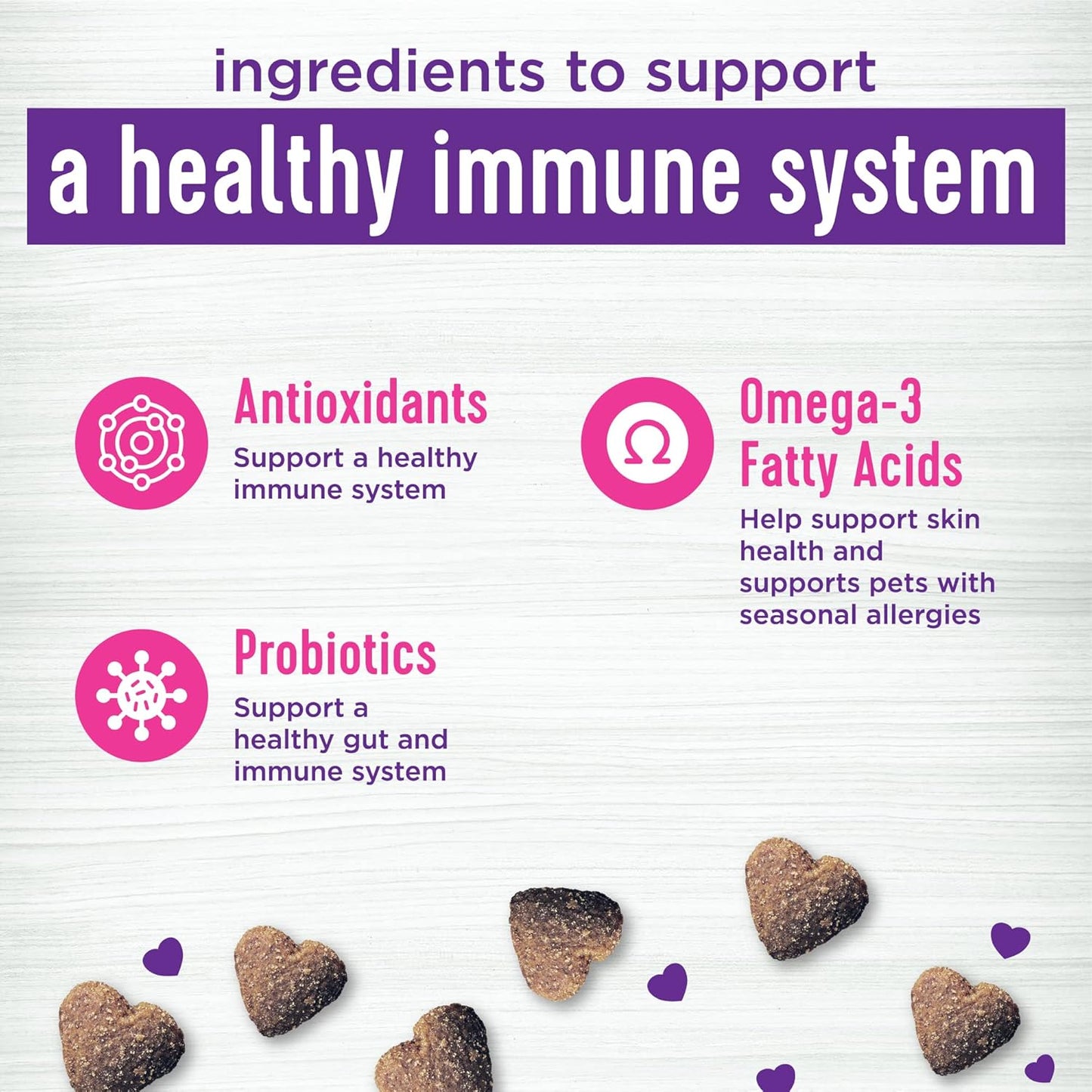 45 Count Salmon Flavored Soft Chew Immune and Allergy Supplements for Dog Wellness
