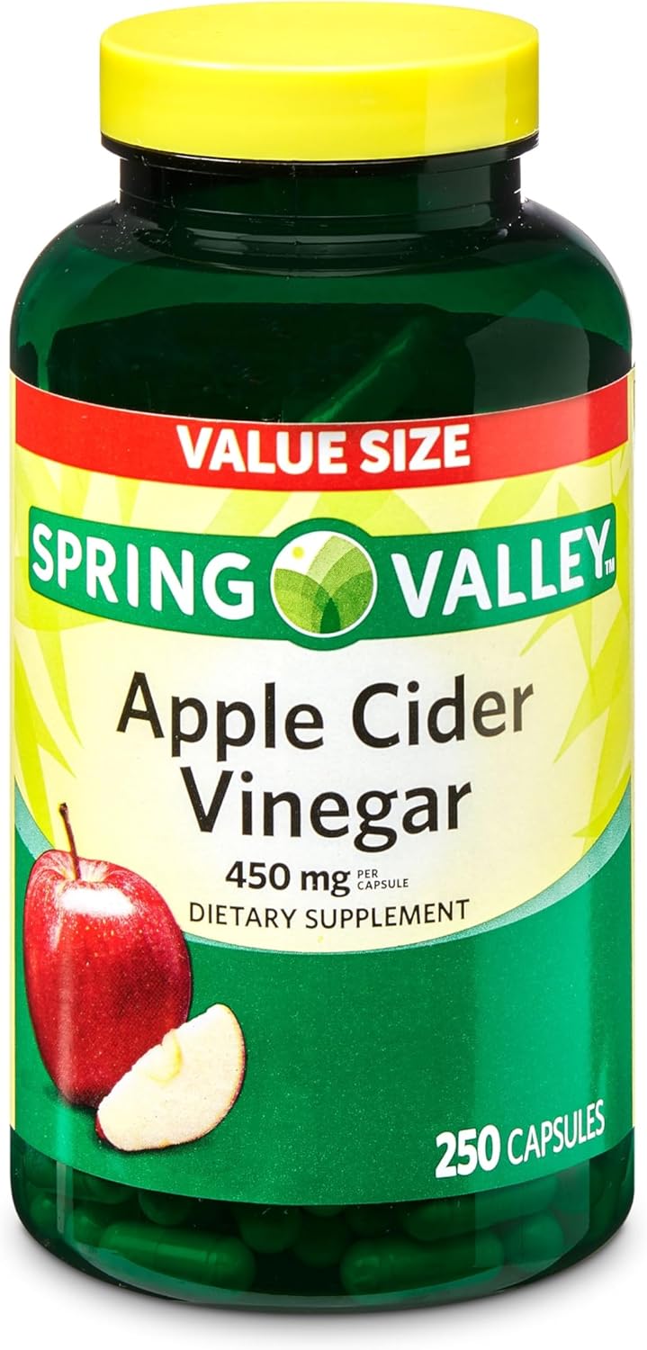 450 mg Apple Cider Vinegar Capsules - 250 Count ACV Supplement Pills for Wellness