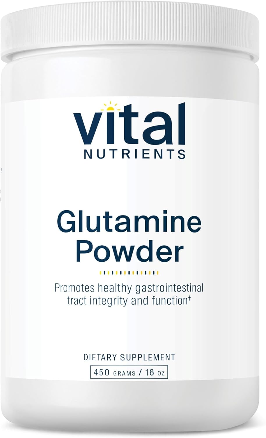 450g Vital Nutrients Glutamine Powder - Promotes Healthy Digestion - Non-GMO, Gluten, Dairy, Soy Free - 16 oz L-Glutamine Supplement