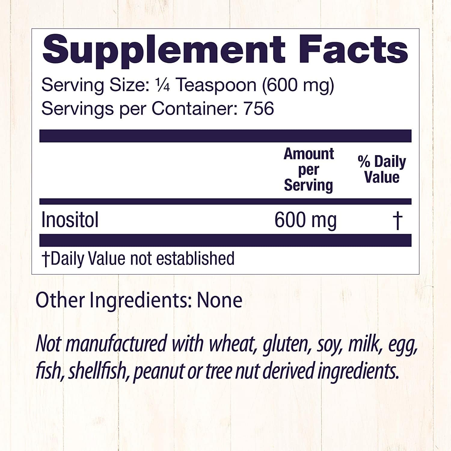 454g Healthy Origins Inositol Powder for Skin, Hair & Nails - B8 Vitamin Supplement - B Complex - Vegan, Non-GMO, Gluten-Free - 16 Oz