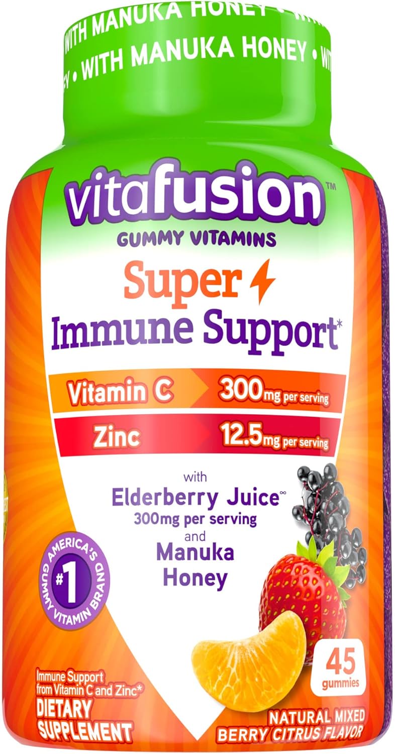 45ct Vitafusion Super Immune Support Gummy Vitamins for Daily Health Boost