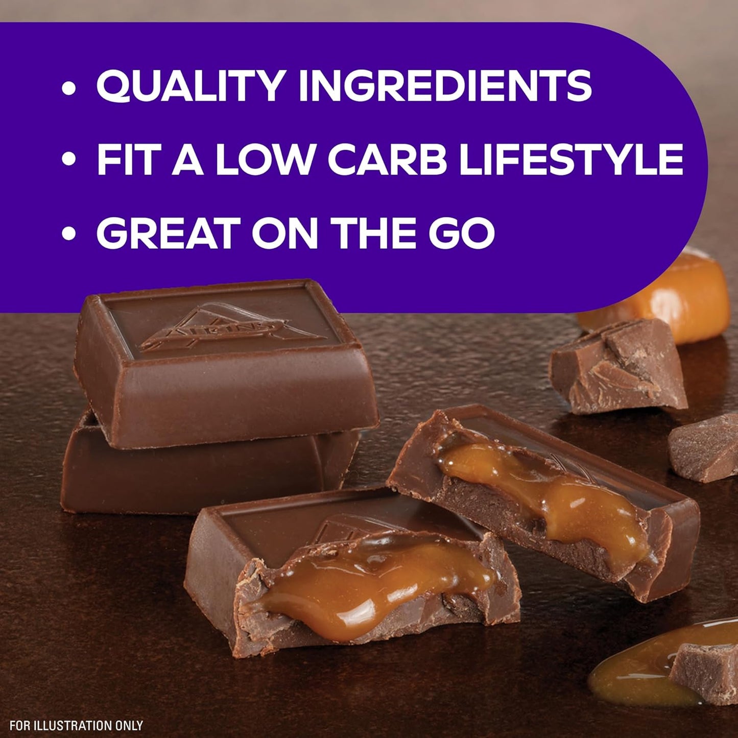 48-Count Atkins Endulge Milk Chocolate Caramel Squares & 16-Count Chocolate Coconut Bars - Low Sugar Dessert Favorites
