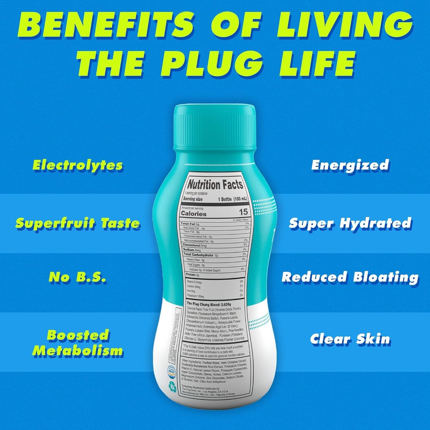 48-Pack Plant-Based Electrolyte Hydration Drink - All-Natural Detox Liquid Cleanse for Key Nutrient Support
