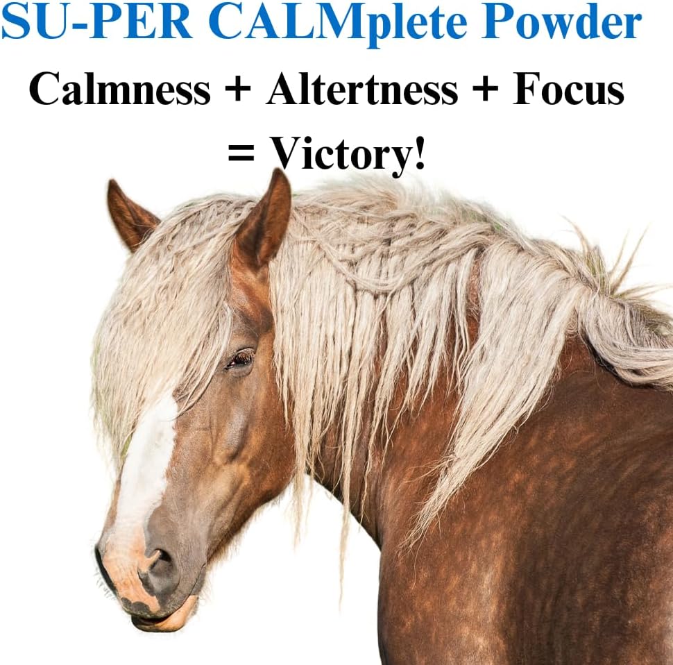 4lb (2 Pack) SU-PER CALMplete Horse Supplement with Thiamine, Tryptophan & Magnesium for Calmness & Balanced Behavior