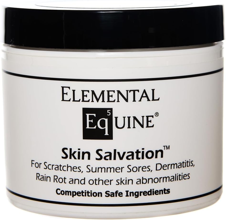 4oz Elemental Equine Skin Salve for Horses - Treats Scratches, Mud Fever, Dermatitis, and More