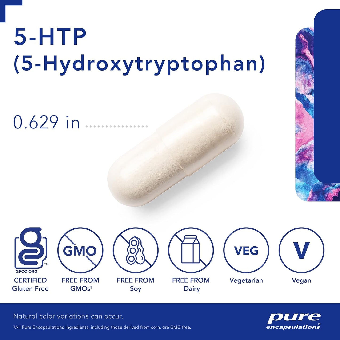 5-HTP 50 mg Supplement for Brain Health, Eating Behavior, and Serotonin Support - 180 Capsules by Pure Encapsulations