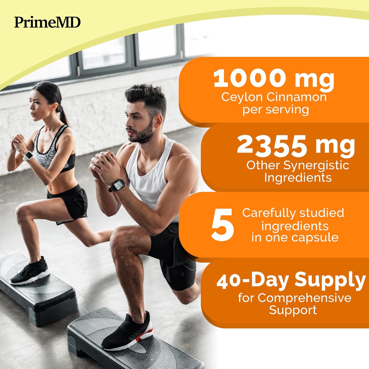 5-in-1 Ceylon Cinnamon Capsules with Turmeric and Ginseng - Apple Cider Vinegar Blend - 120 ct - 2355mg