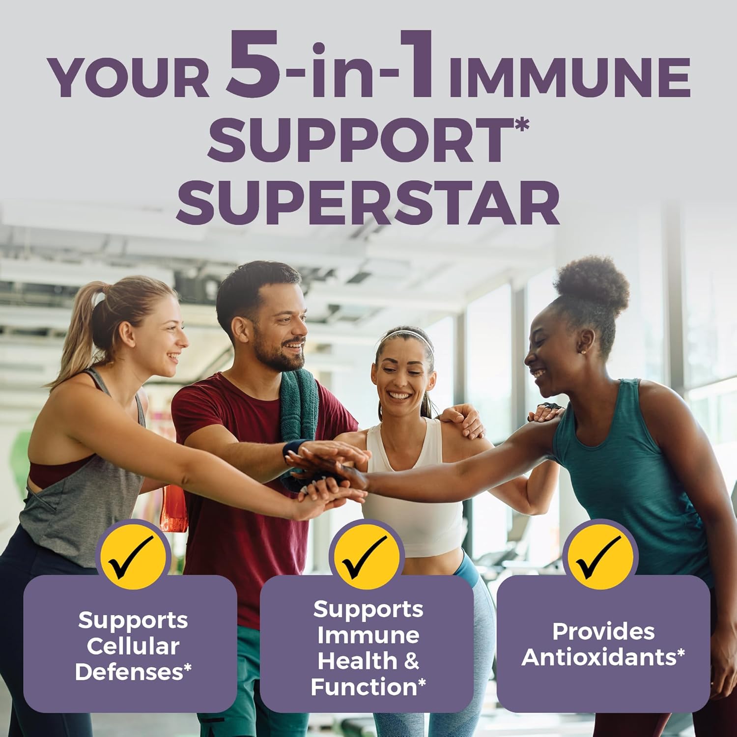 5-in-1 Elderberry Capsules with Vitamin C, Zinc, and D3 for Immune Support by Viva Naturals