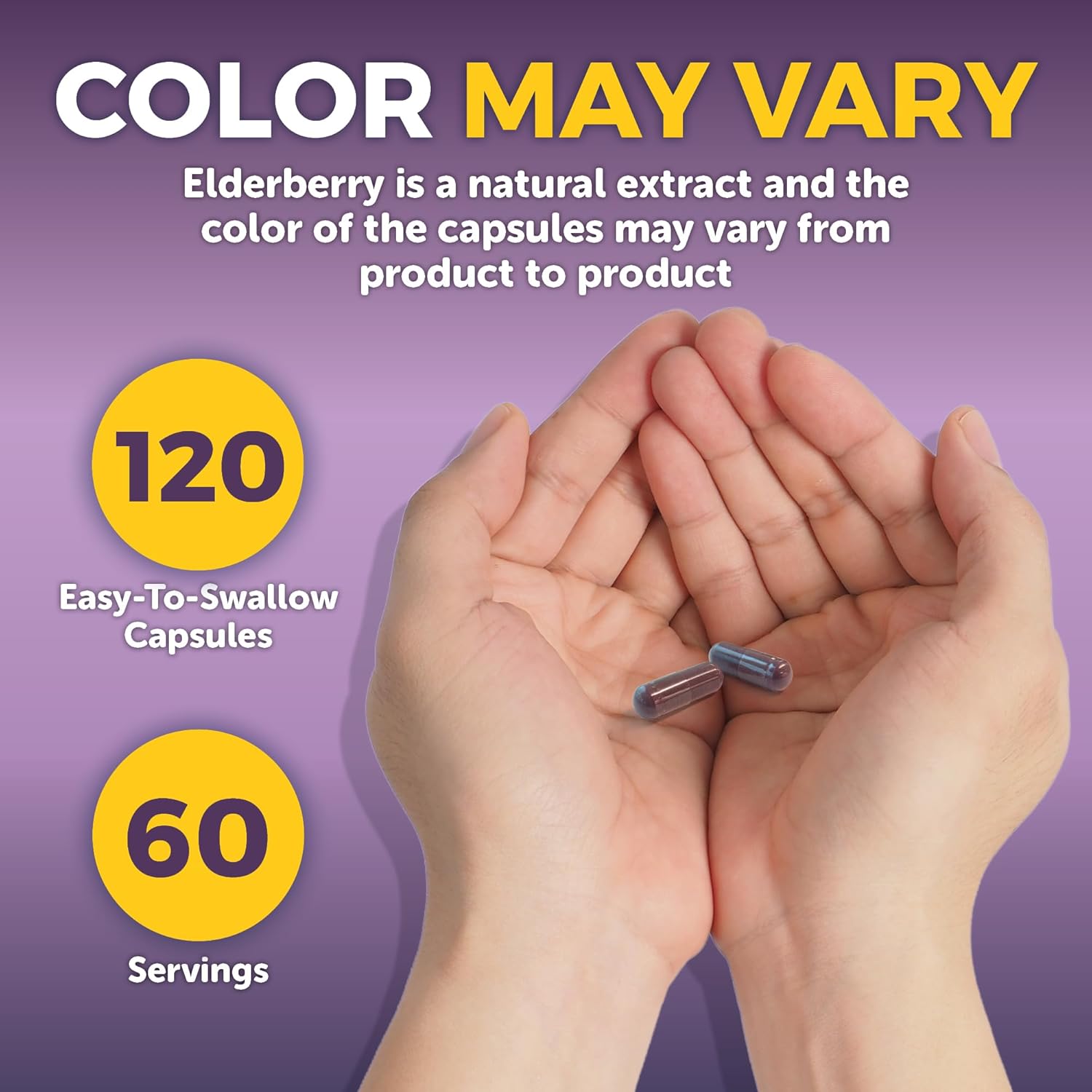 5-in-1 Elderberry Capsules with Vitamin C, Zinc, and D3 for Immune Support by Viva Naturals