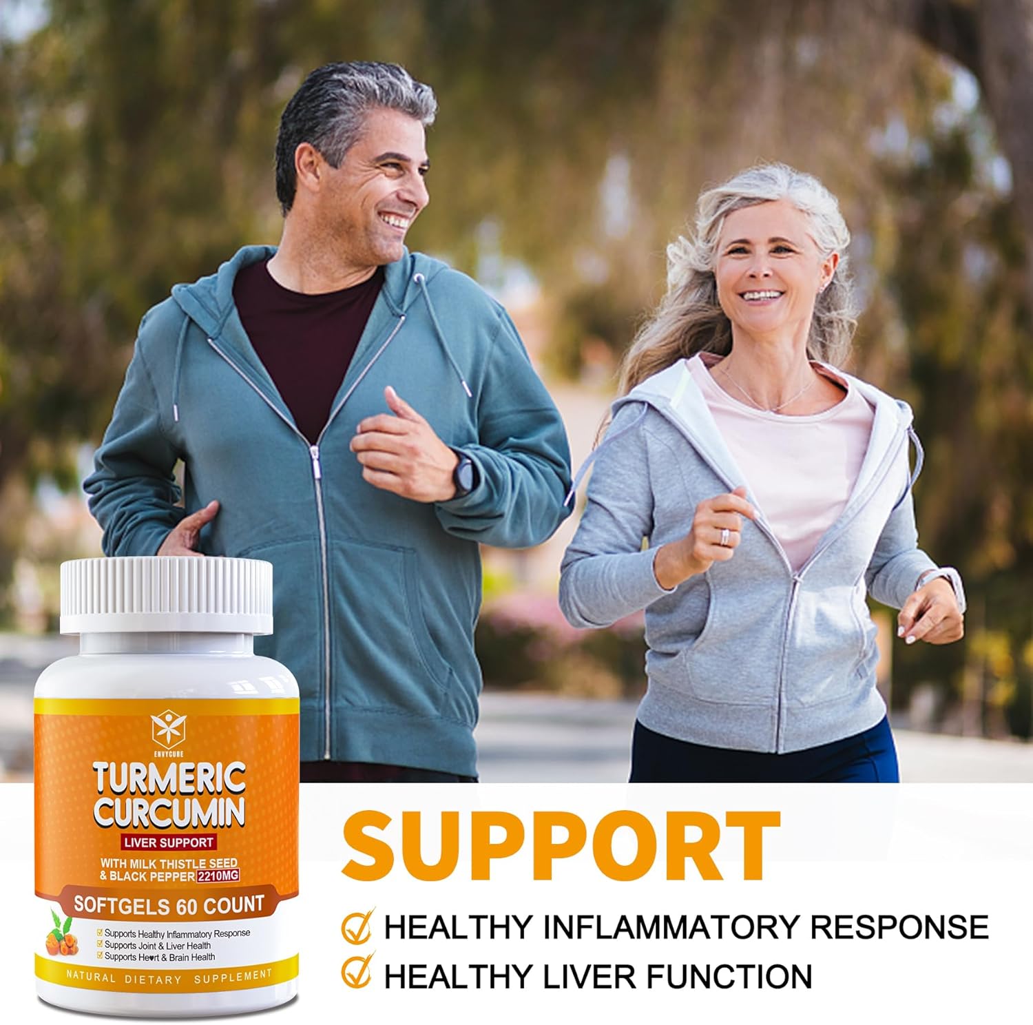 5-in-1 Turmeric Curcumin Softgels 2000mg with Milk Thistle & Black Pepper - Immune & Liver Support - 95% Curcuminoids - Turmeric & Ginger Supplement