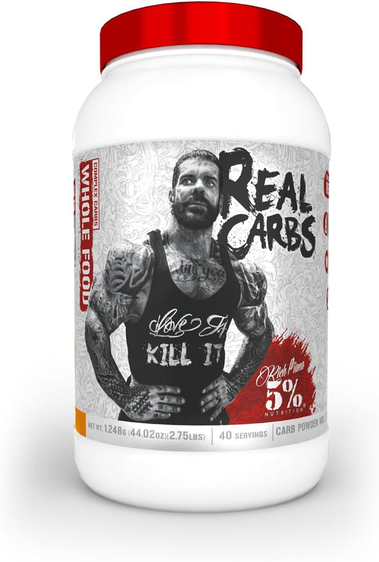 5% Nutrition Real Carbs: Long-Lasting Low Glycemic Energy with Real Food Complex Carbs, 2.75 lb, 40 Servings