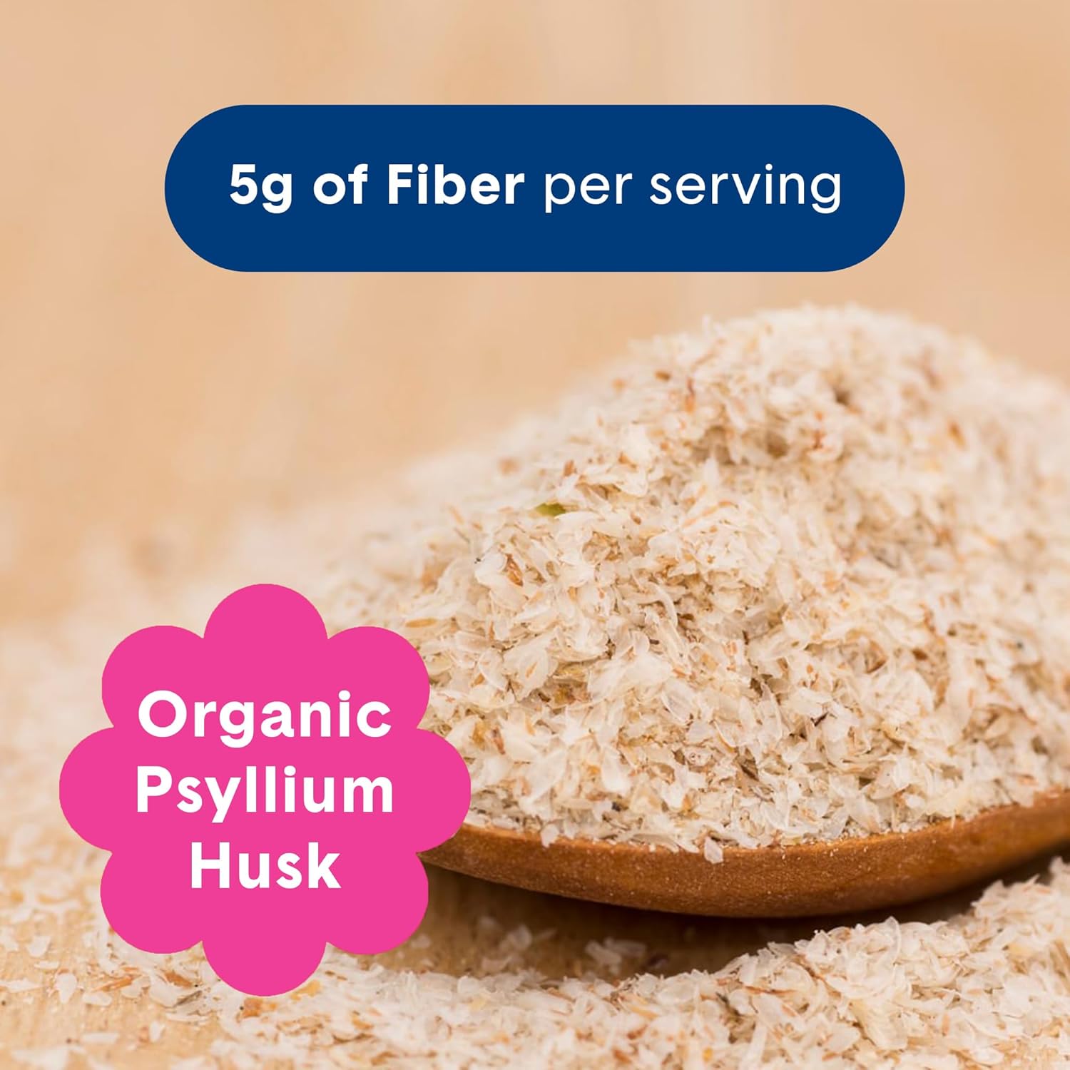 5-Pack Bellway Super Fiber Powder + Fruit, Organic Psyllium Husk Fiber Supplement for Regularity, Bloating Relief & Gut Health, Sugar-Free, Non-GMO, Mixed Berry Flavor - 250 Servings