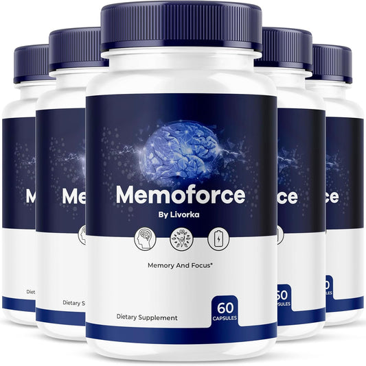5-Pack LIVORKA Memoforce Brain Supplement Capsules - 300 Capsules for 5 Months, Reviews, Pills, Memory Support
