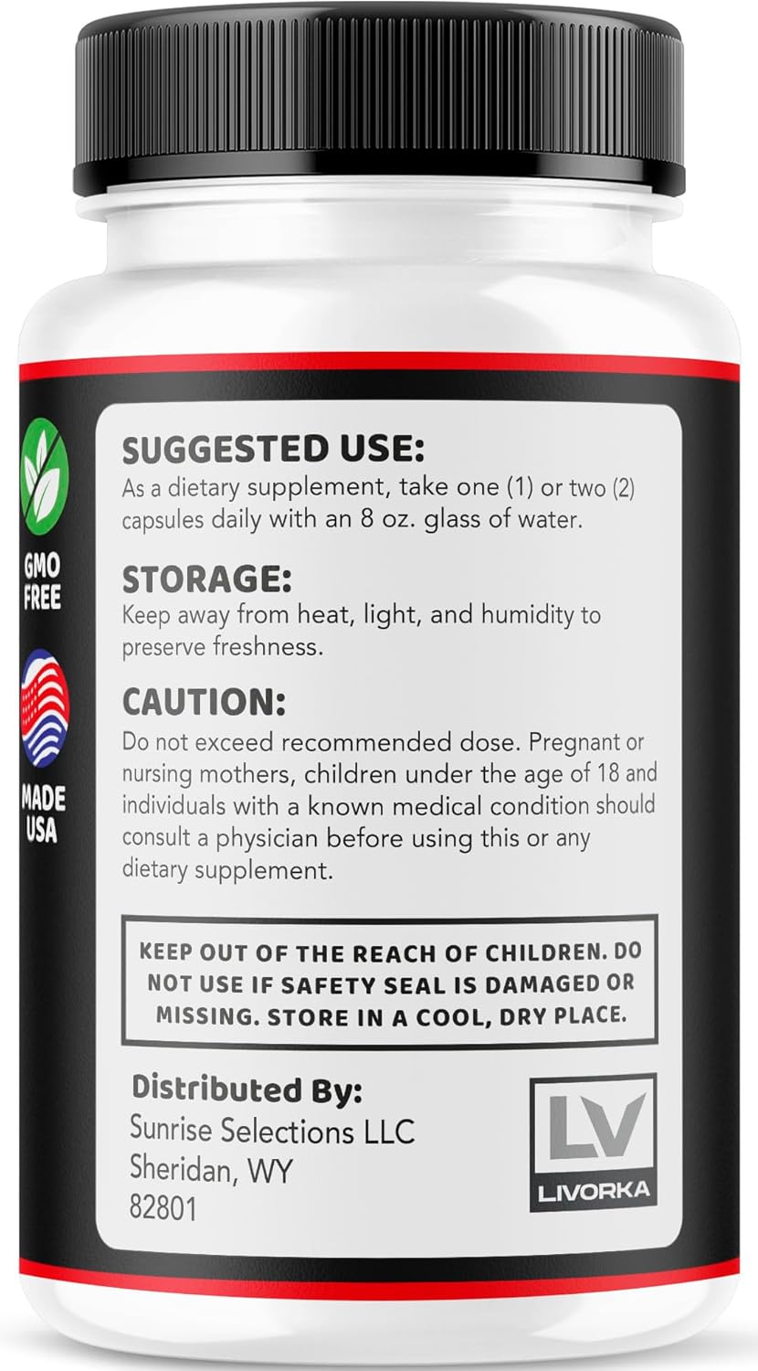 5 Pack of LIVORKA Eros Power Supplement for Men - Advanced Formula with 300 Capsules for 5 Months