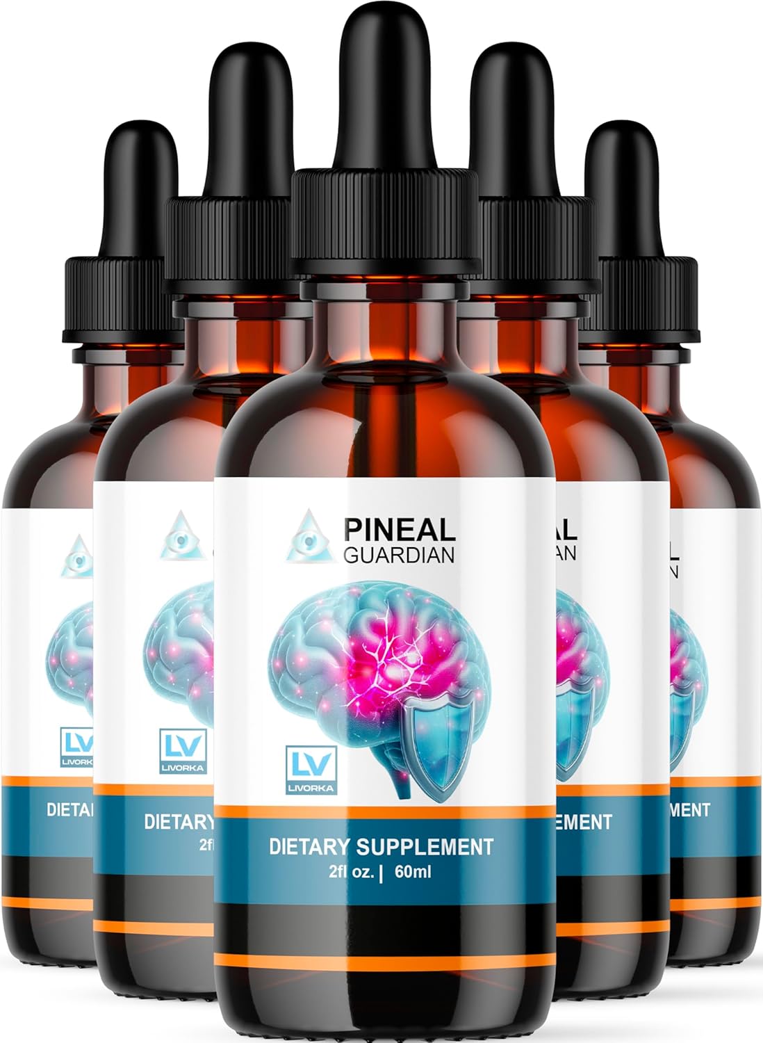 5 Pack Pineal Guardian Liquid Drops - Advanced Formula for Memory Support (150 Days Supply)