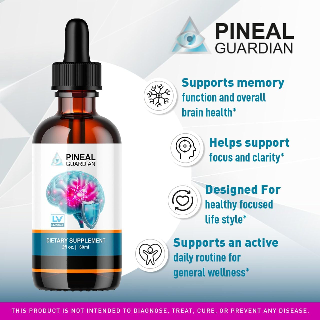 5 Pack Pineal Guardian Liquid Drops - Advanced Formula for Memory Support (150 Days Supply)