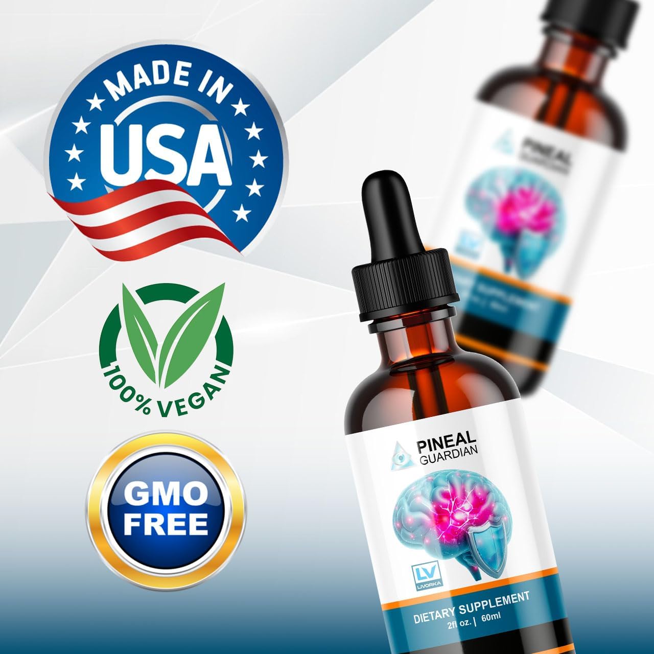 5 Pack Pineal Guardian Liquid Drops - Advanced Formula for Memory Support (150 Days Supply)