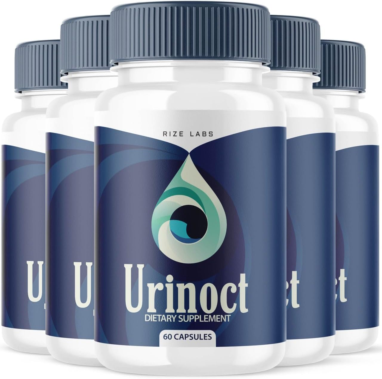 (5 Pack) Rize Labs Urinoct Prostate Supplement for Bladder Health - Advanced Formula with Organic Herbal Blend - 300 Capsules