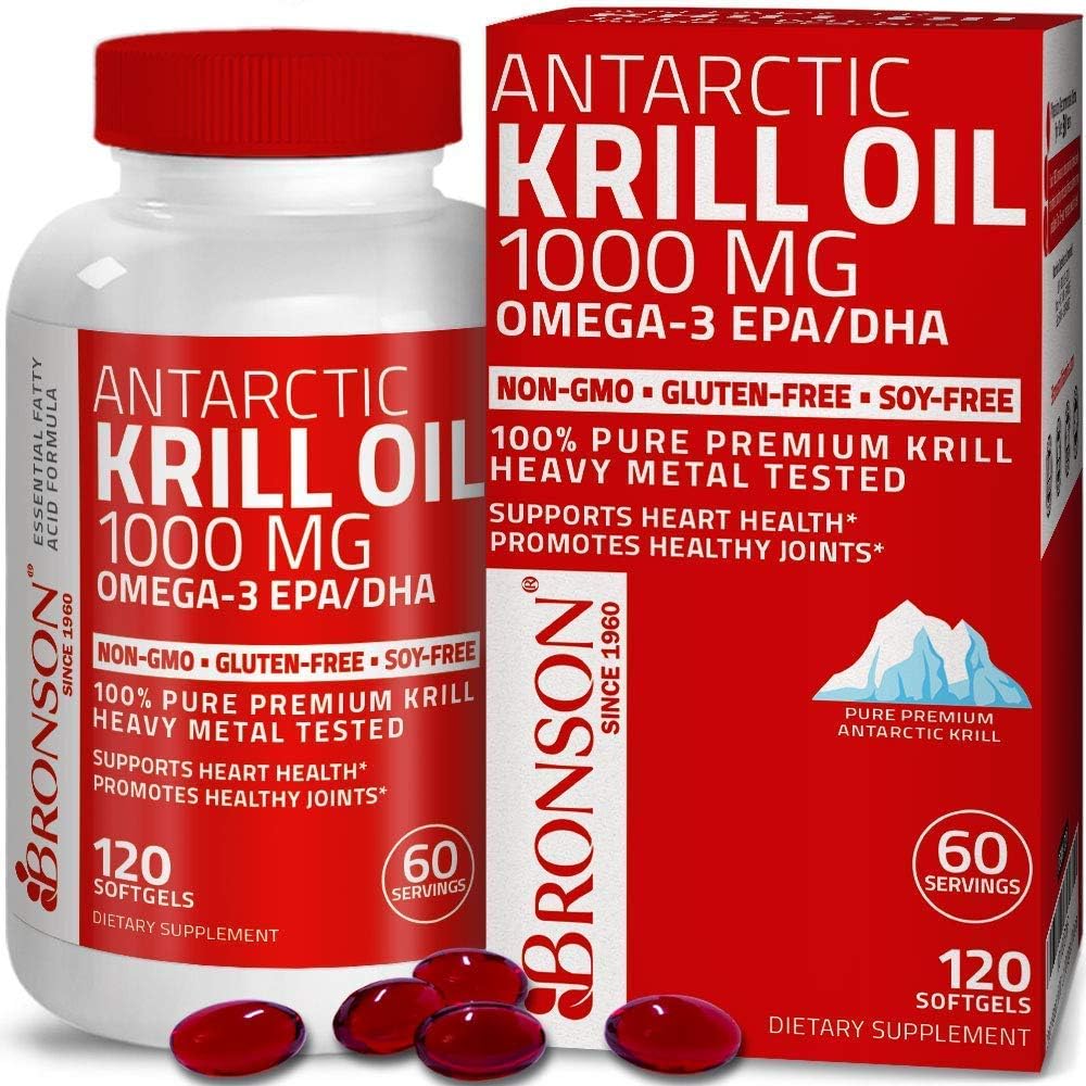 50 Billion CFU Probiotic with Prebiotic, Apple Polyphenols, Pineapple Extract & Antarctic Krill Oil 1000 mg Omega-3s EPA DHA