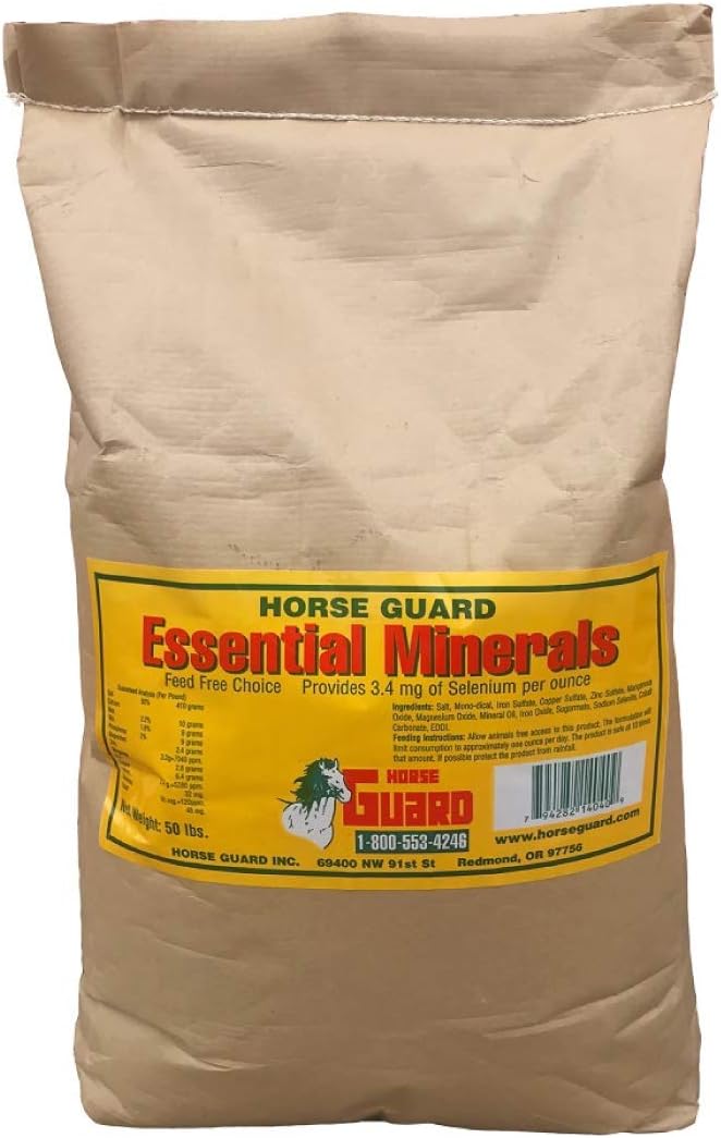50 lb Horse Guard Essential Minerals: Free Choice Supplement with Selenium, Vitamins & Minerals
