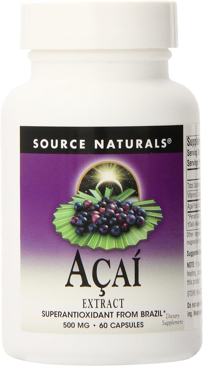 500 Mg Acai Extract Capsules by Source Naturals - 60 Count