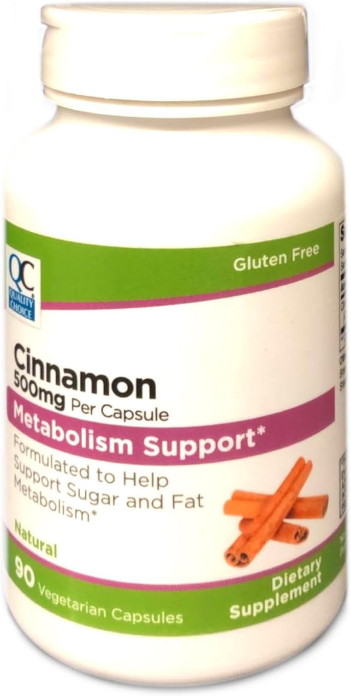 500 mg Cinnamon Vegetarian Vitamin Supplement - 90 Count Bottle of High-Quality Choice