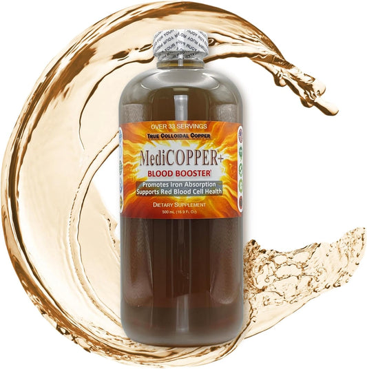 500 mL Nutraneering MediCOPPER® Plus Blood Booster True Colloidal Copper CuNP Nutritional Supplement