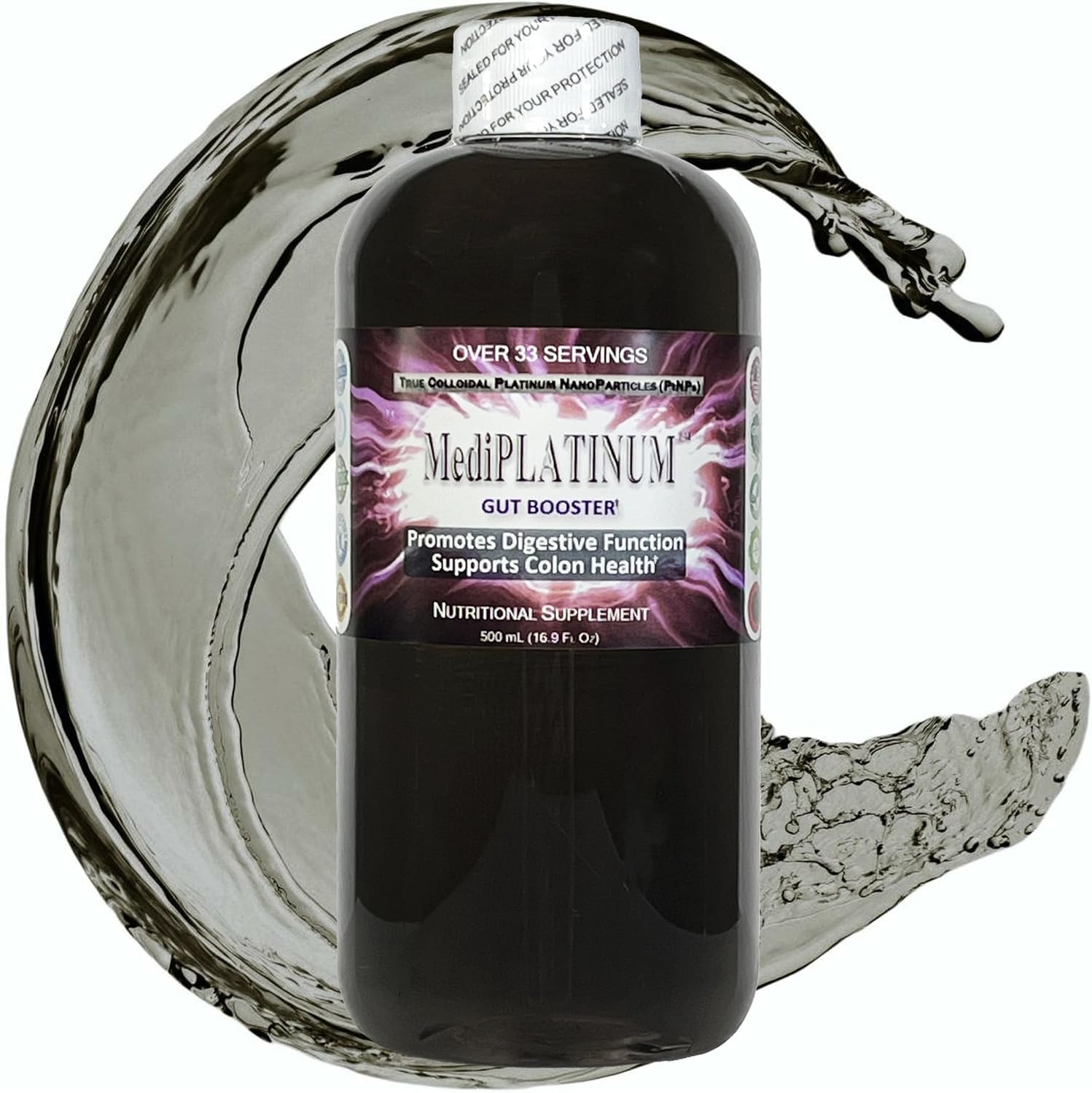 500 mL Nutraneering MediPLATINUM Gut Booster True Colloidal Platinum PtNP Supplement