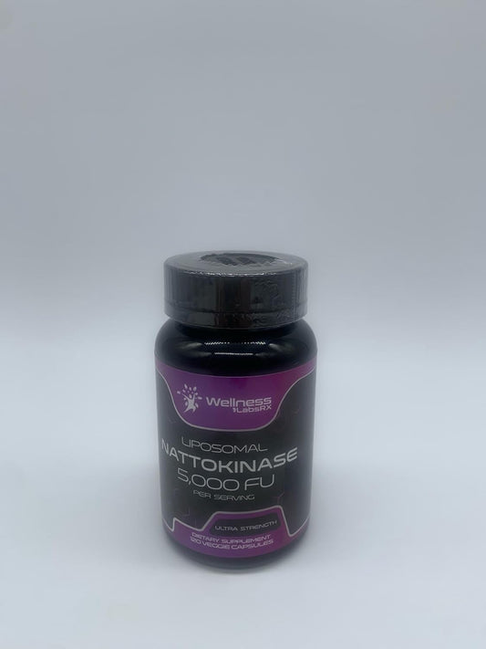 5000 FU Nattokinase Supplement Capsules - Pure Japanese Natto Extract Enzymes for Heart and Immune Support by WELLNESS LABSRX
