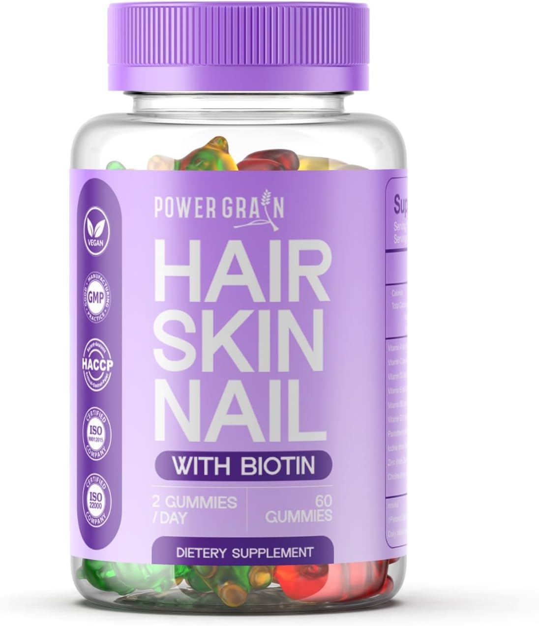 5000 Mcg Biotin Vegan Gummies for Hair, Skin, Nails - Men & Women - Healthy Growth, Strong Nails, Radiant Skin - 10X Strength Formula